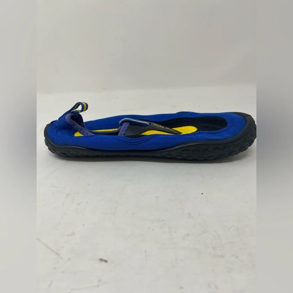 Surf Moc Beach Shoes Mens 4 Blue Black & Yellow Water Used Great Condition GHO0.